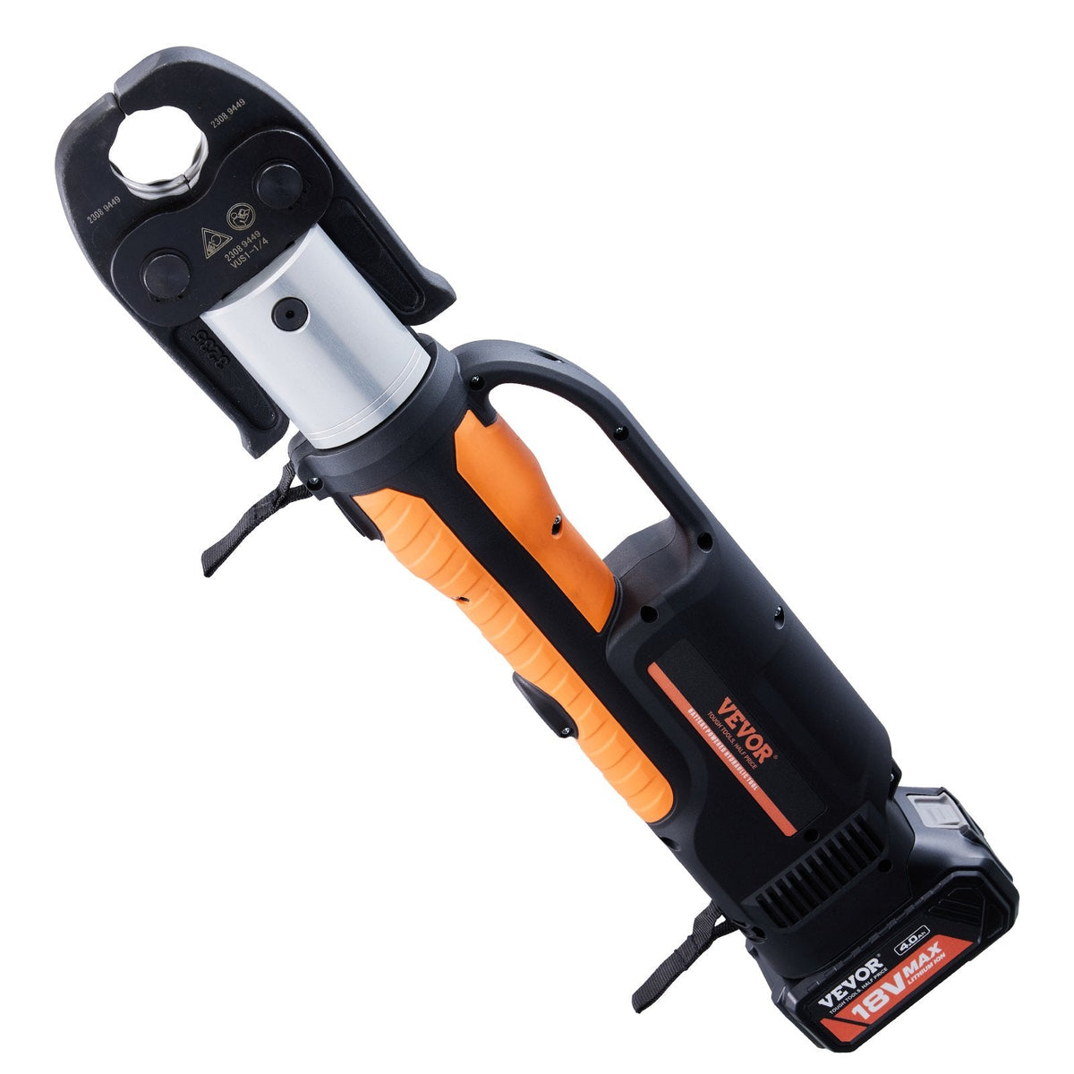 Press Tool, 18V Electric Pipe Crimping Tool for 1/2" to 2" Copper Pipes, 32KN Press Tool Kit Compatible with ProPress - with 6 VUS Press Jaws, 2pcs 4AH Battery, Fast Charger & Carrying Case
